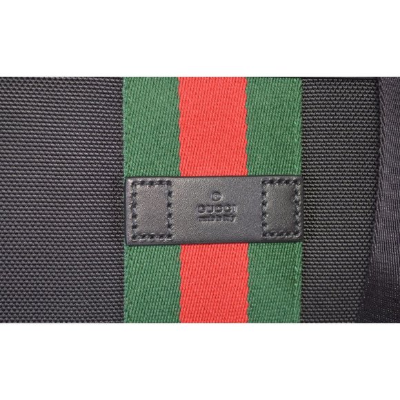 NEW Gucci 631199 Black Techno Canvas Red Green Web Messenger Bag Purse - Picture 6 of 12
